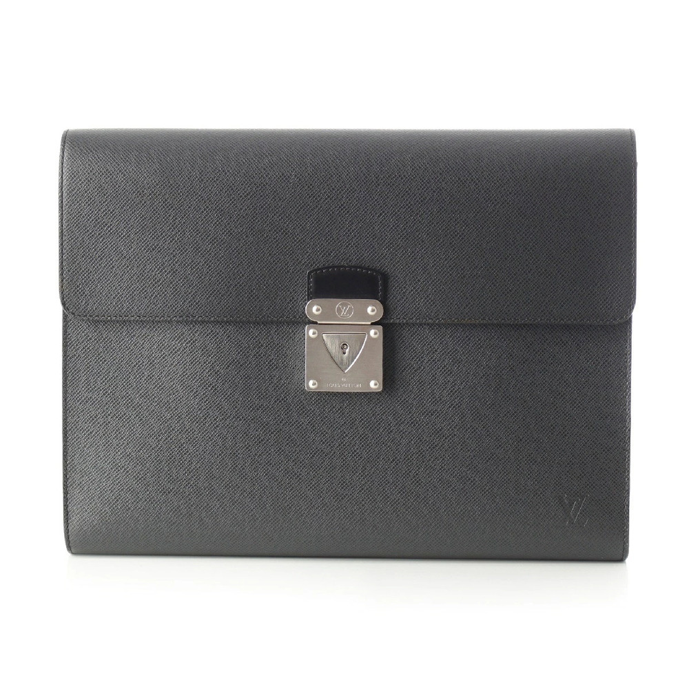 Louis Vuitton Taiga Case Clutch Shoulder Bag Black